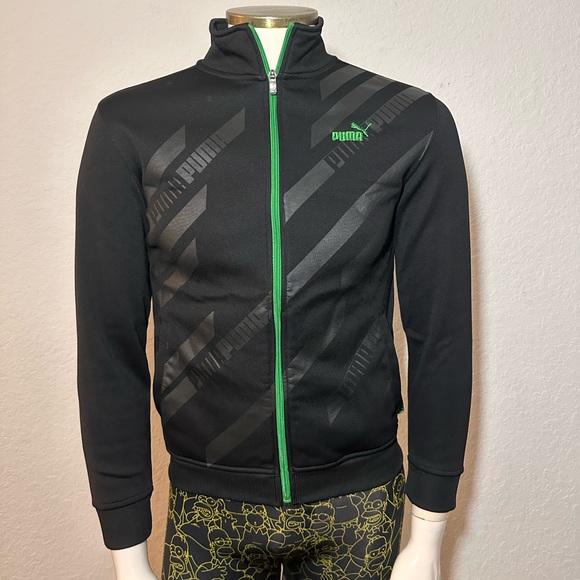 Puma Other - Puma Jacket  Boys Large Black/Green Full Zip New No Tag